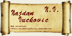 Najdan Vučković vizit kartica